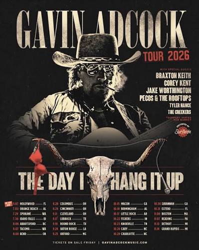 Gavin Adcock 2026 tour poster